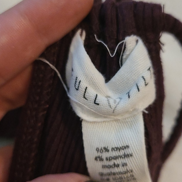 Full Tilt Purple Bodysuit Size Small Ties at Neck - Picture 5 of 5